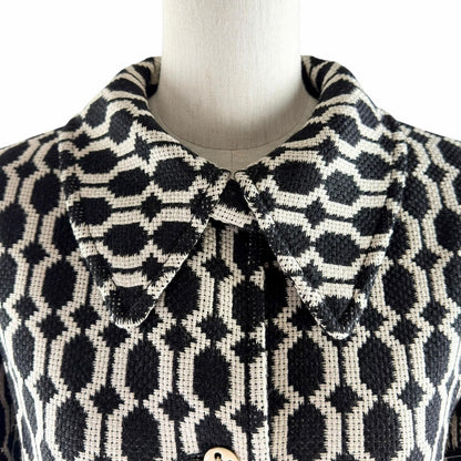 Gucci All Pattern Lining Interlocking Wool Flannel Tweed Jacket Black — view 4