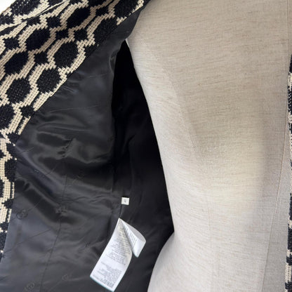 Gucci All Pattern Lining Interlocking Wool Flannel Tweed Jacket Black — view 5