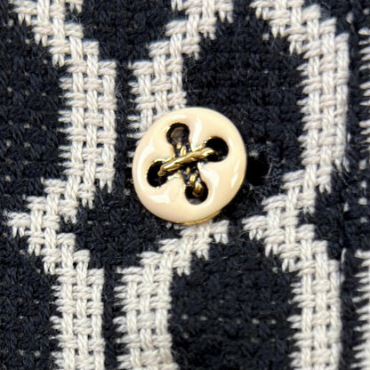Gucci All Pattern Lining Interlocking Wool Flannel Tweed Jacket Black — view 6