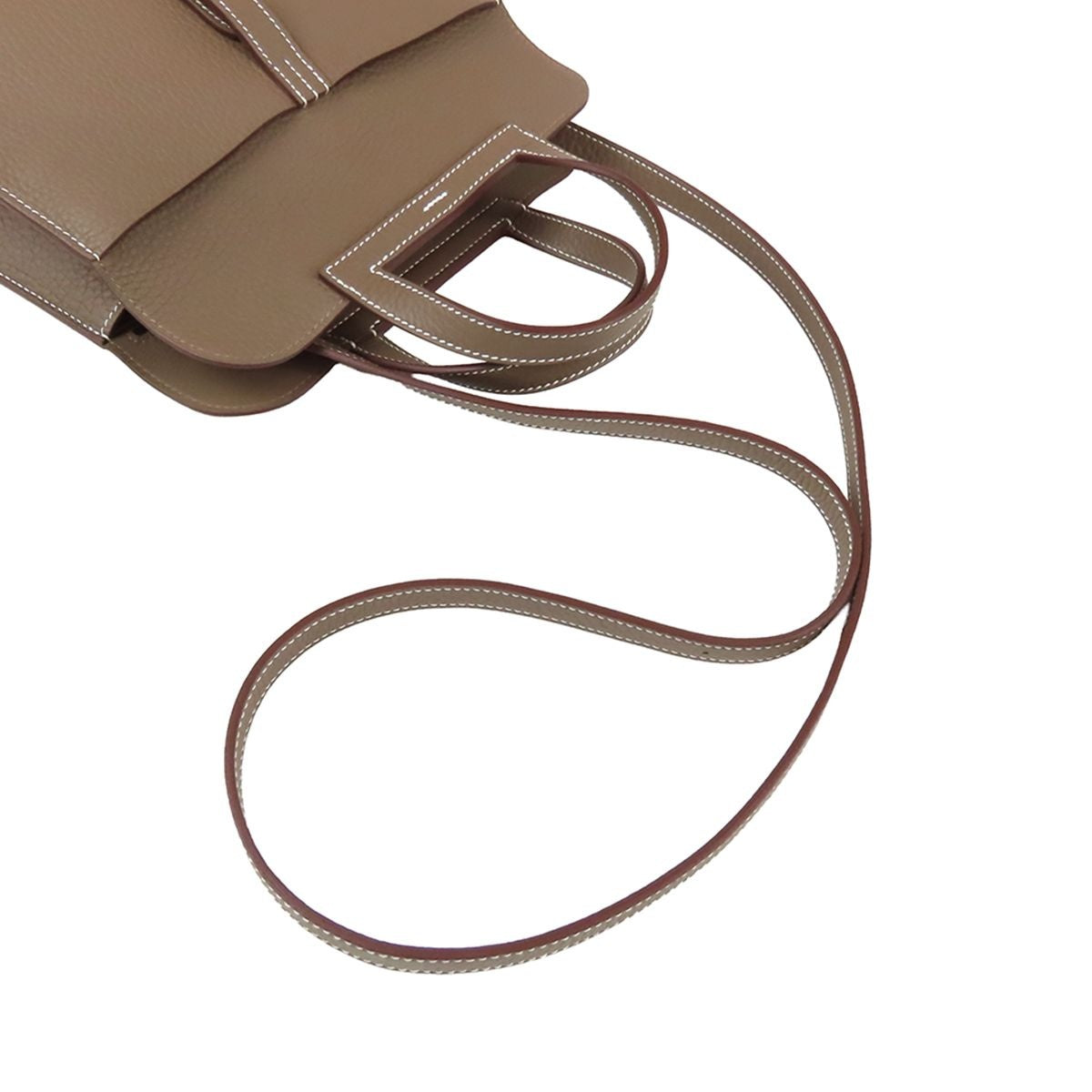 Hermes Halzan 25 Etoupe Silver Taurillon 2-Way Shoulder Bag — view 6