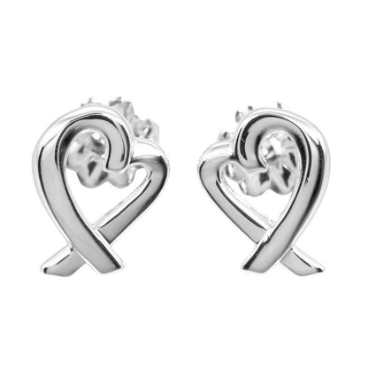 Tiffany & Co Loving Heart 925 Silver Ladies 1.5g Earrings