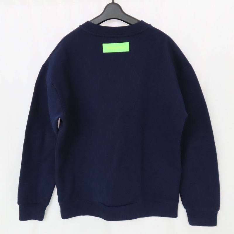 Louis Vuitton Taffetaje Logo Sweatshirt Crew-neck XL Navy- Cotton Tops