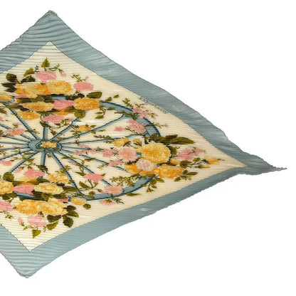 Hermes Scarf Silk Pleated Romantique Romantic Blue — view 2