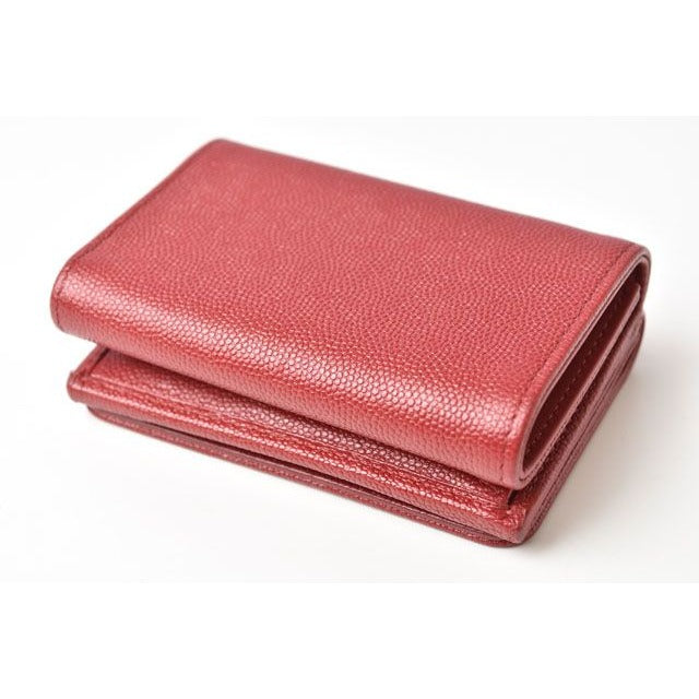 Chanel Mini Wallet Trifold Caviar Leather Dahl Cles — view 6