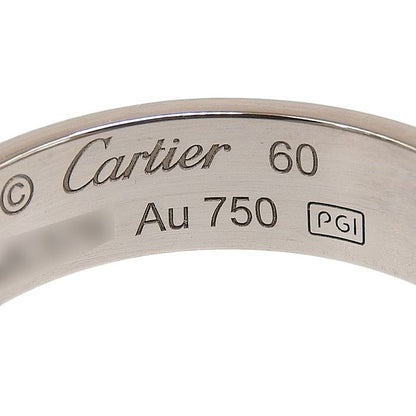 Cartier Love Ring 18K White Gold 750 White Gold #60 Equivalent To #20 Rings