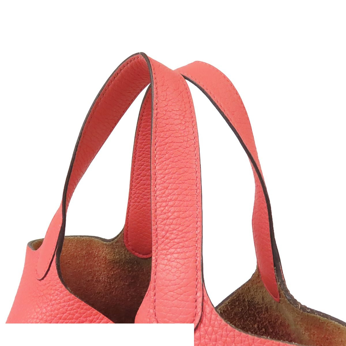 Hermes Picotin Lock PM Rose Azalea Silver Taurillon Handbag — view 5