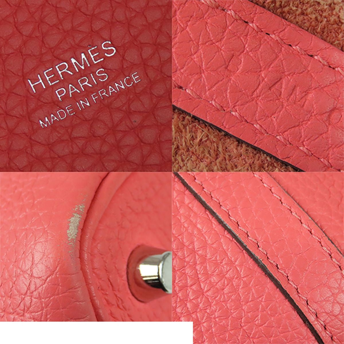 Hermes Picotin Lock PM Rose Azalea Silver Taurillon Handbag — view 6
