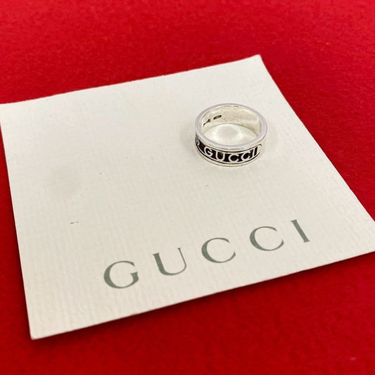 Gucci Logo Silver 925 Ring No 12 Accessory 92267