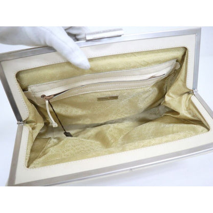 Bottega Veneta Clutch Intrecciato Cream Leather — view 5