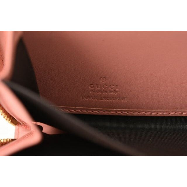Gucci Wallet Long Round Zipper GG Marmont Ribbon Pink Dlxwj — view 7