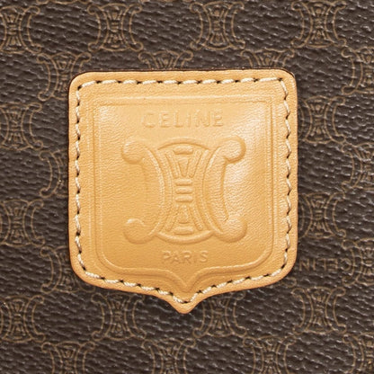 Celine Small Boston Brown Macadam Canvas Shoulder Bag — view 10