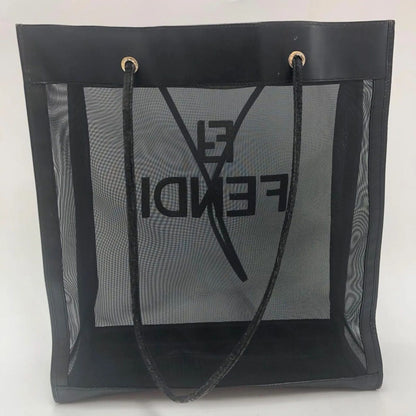 Fendi Handbag Thistle Mesh Tote Black — view 2
