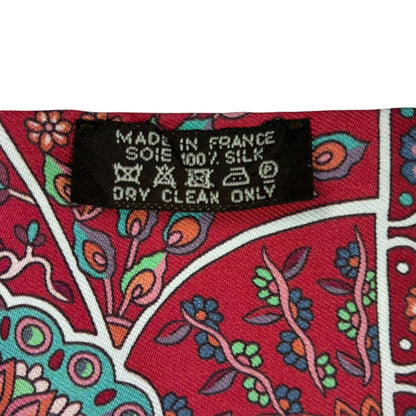 Hermes Twill Scarf Silk Au Pays Des Oiseaux Fleurs In The Land Of Blooming — view 4