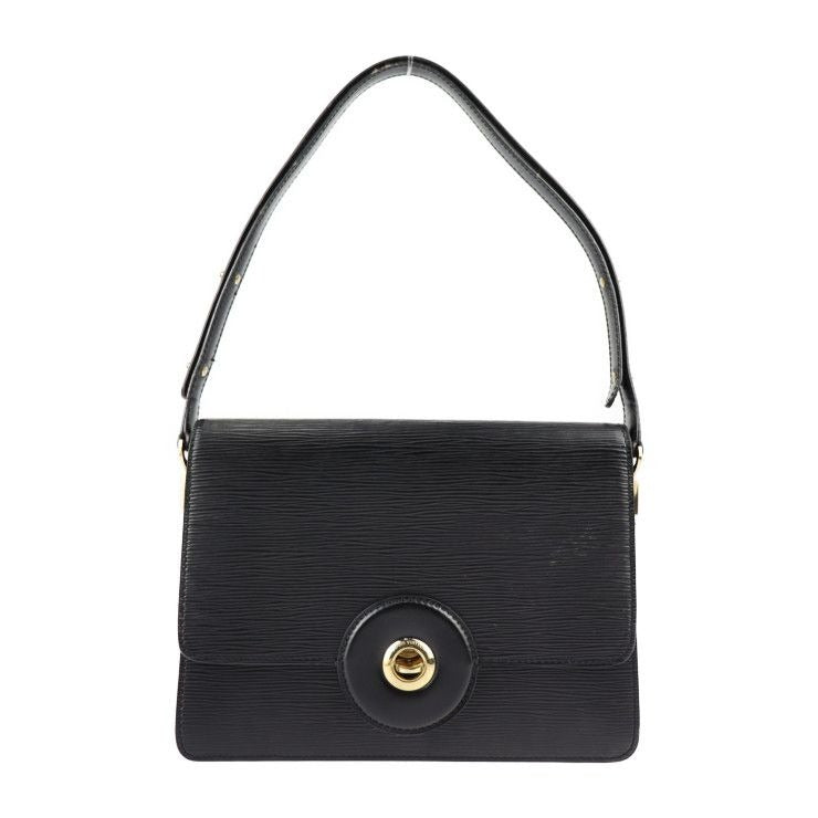 Louis Vuitton Free Run Shoulder Bag Leather Black Gold Hardware Epi