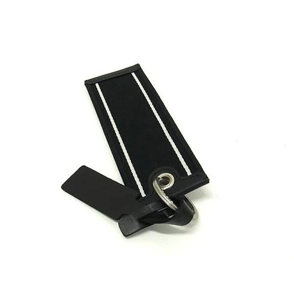 Saint Laurent Nylon Canvas Key Holder Key Ring Black White — view 2