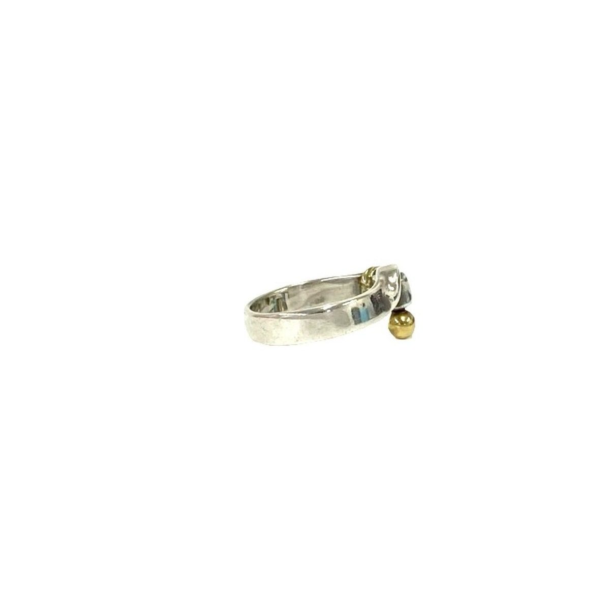 Tiffany & Co Love Knot Ring Hook Eye 18k Yellow Gold Silver — view 6