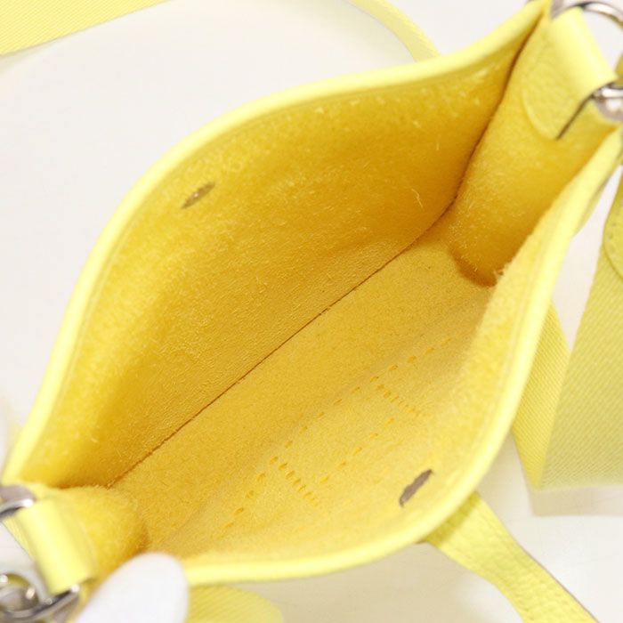 Hermes Evelyn TPM Shoulder Bag Taurillon Clemence W Engraved Ladies