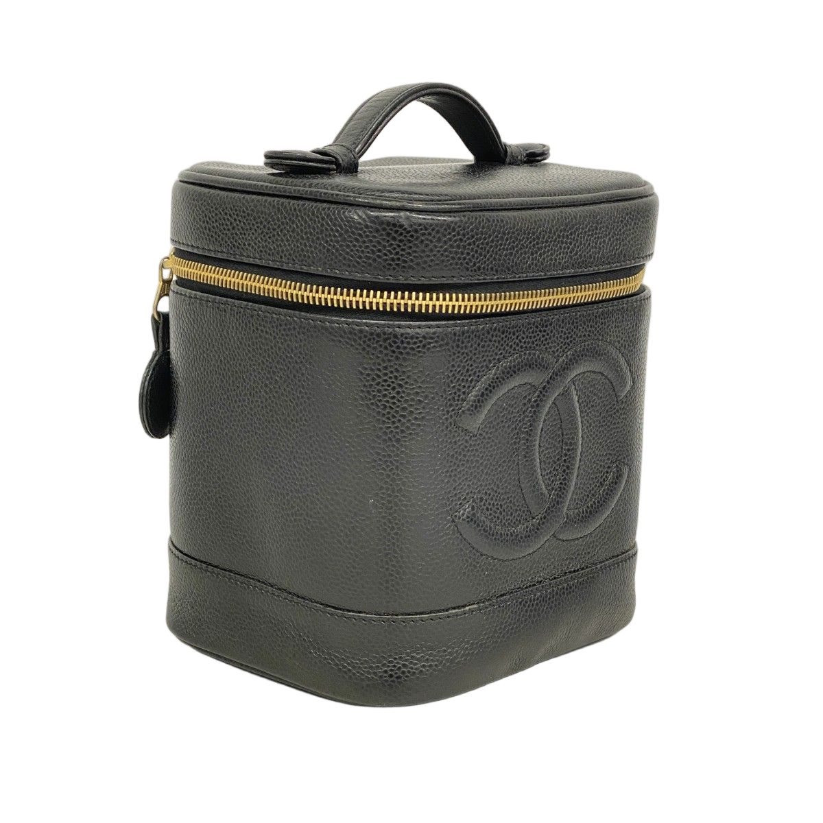 Chanel Vanity Bag Caviar Leather Black Gold — view 2