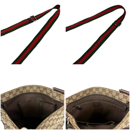 Gucci Sherry Line Shoulder Bag Crossbody Bag Gg Canvas Brown