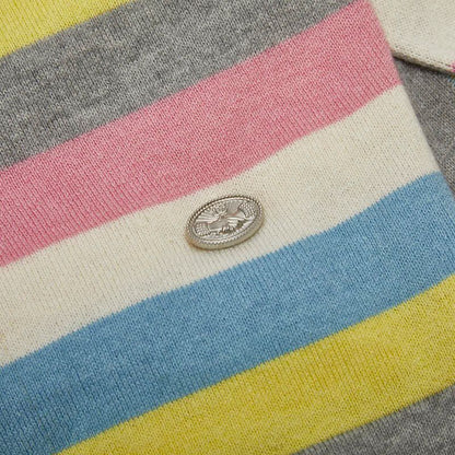 Chanel Dress Long Sleeves Size: 38 P32721k00743 Gray Multicolor Cotton Cashmere