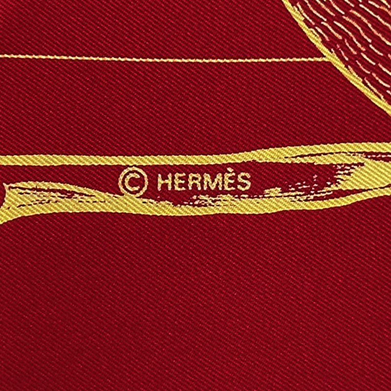 Hermes Scarf Carré 90 Animal Alphabet Animal Alphabet Women's Branded Silk Red