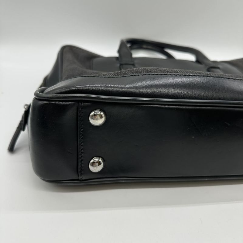 Gucci 101666 Handbag Business Bag Black GG Canvas Women Men Fashion  Gift