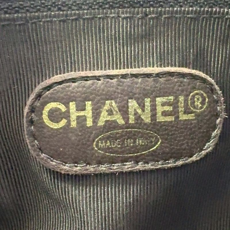 Chanel Triple Coco Mark Serial No 4 Series Chain Shoulder Bag Caviar Skin Black