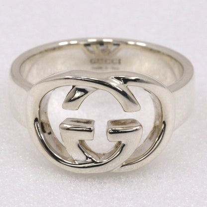 Gucci Interlocking G Silver 925 Size 12.5 Ladies 4.6g Ring