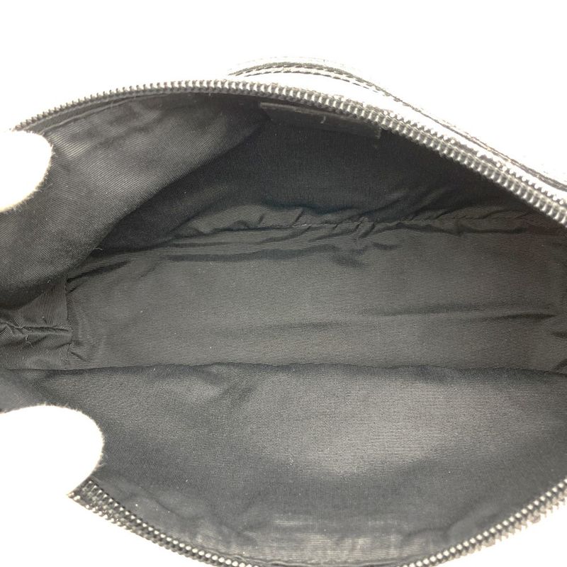 Gucci 07198 Pouch Accessory Pouch Handbag Black And Gray Denim GG Canvas Pouch