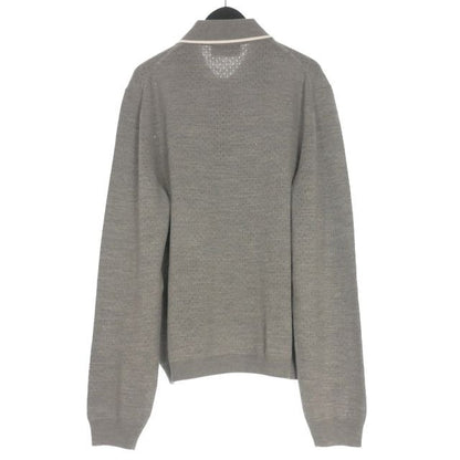 Gucci 23 AW Wool Knit Polo Shirt Long Sleeves L Gray — view 2
