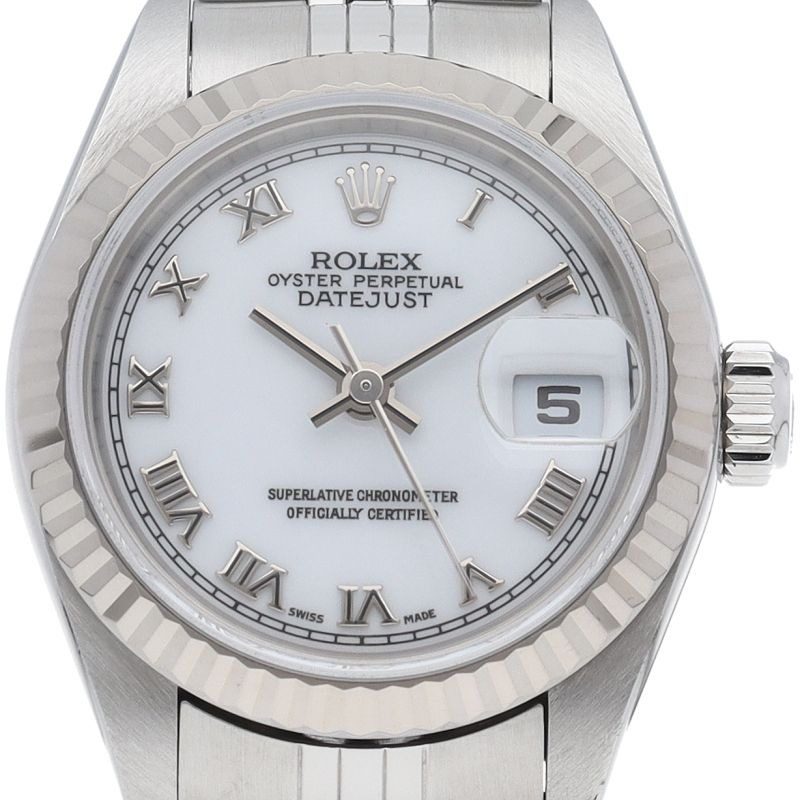 Rolex Datejust Watch 18k White Gold SS Polished