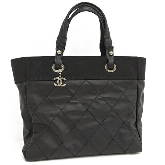 Chanel Paris Biarritz MM Tote Leather Black