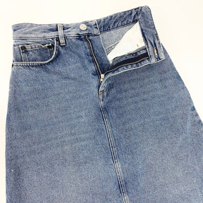 Balenciaga Denim Skirt Washed 34 Indigo Cotton — view 3
