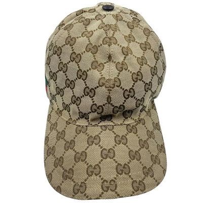 Gucci Men's Baseball Cap GG Canvas L Beige Hat