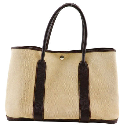 Hermes Garden Party PM Toile Ash Marron Beige/brown □J Ladies Tote Bag