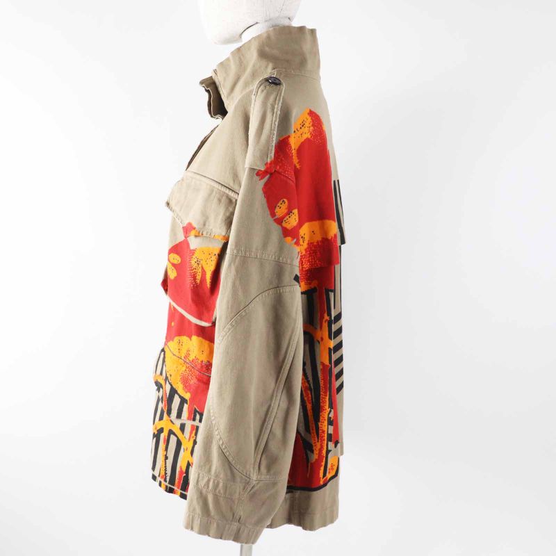 Christian DIOR 227c47a3347 BEE Embroidery Damaged Paint Design Military Jacket