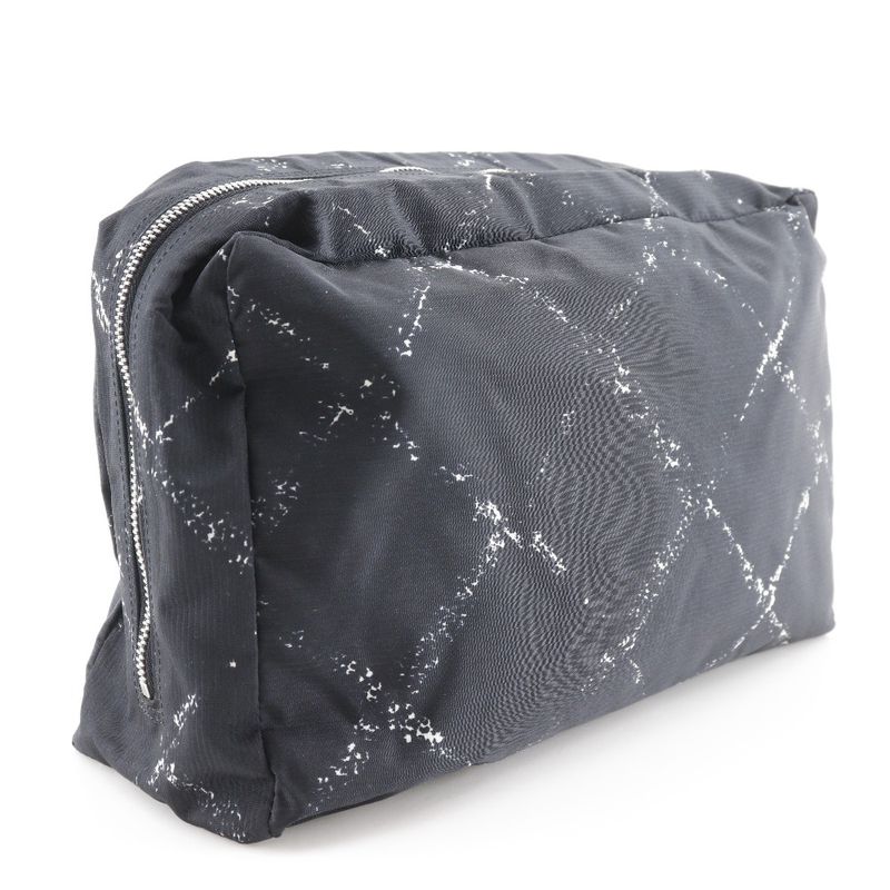 Chanel Travel Line Nylon Black Unisex Pouch