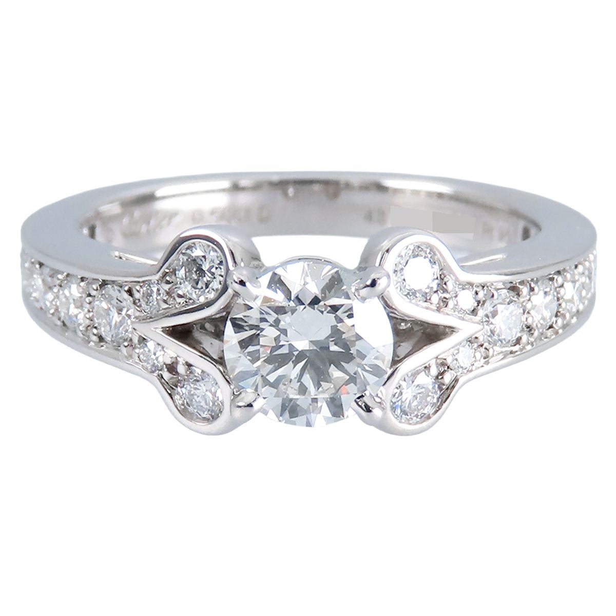 Cartier Ballerina Ring Platinum Diamond Solitaire Box Certificate 48 — view 4