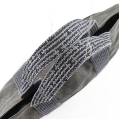 Hermes Yale Line Tote MM Nylon Canvas Gray Unisex Handbag