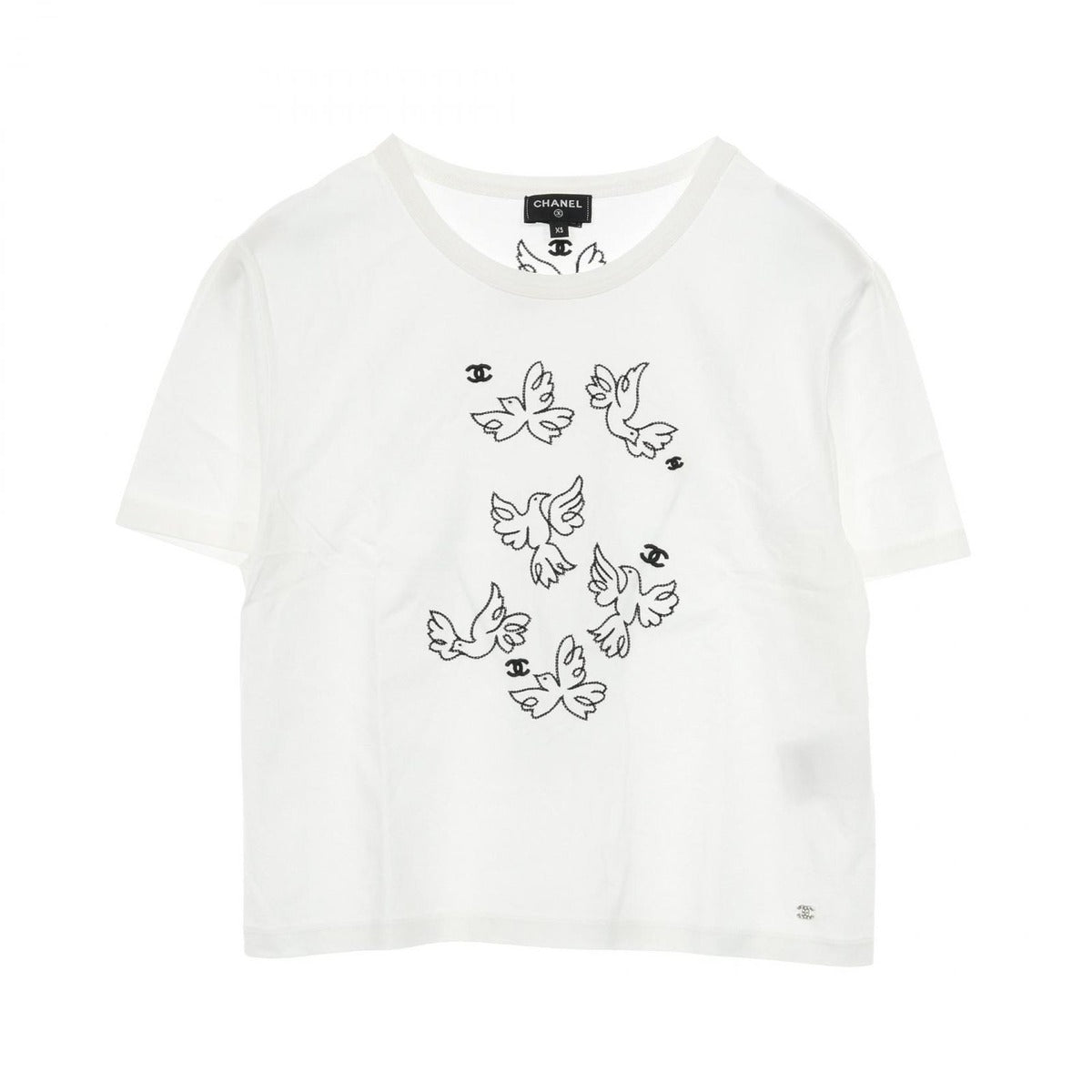 Chanel Top CC Logo Cotton T-Shirt