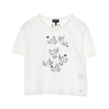 Chanel Top CC Logo Cotton T-Shirt