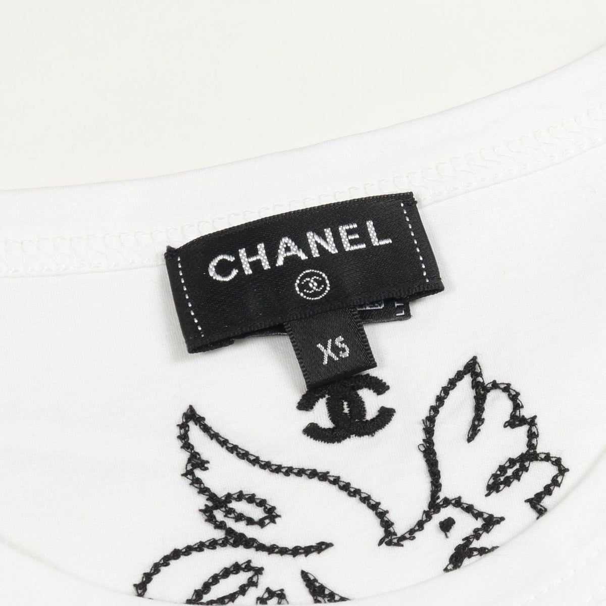 Chanel Top CC Logo Cotton T-Shirt — view 3