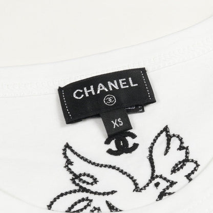 Chanel Top CC Logo Cotton T-Shirt — view 3
