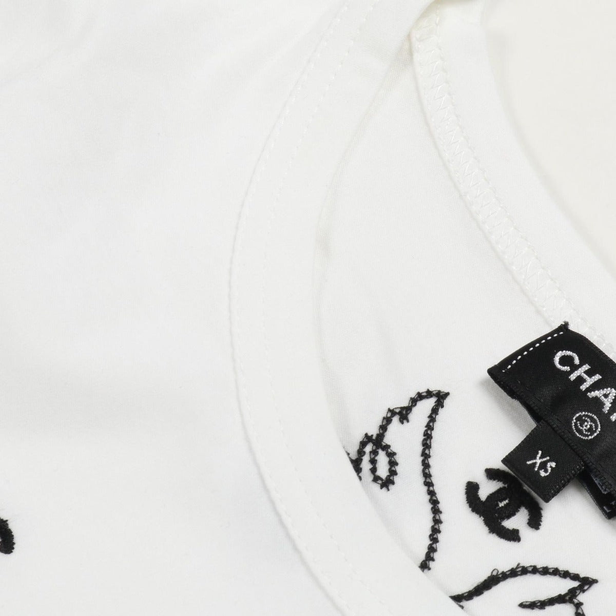 Chanel Top CC Logo Cotton T-Shirt — view 7