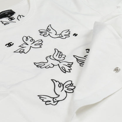 Chanel Top CC Logo Cotton T-Shirt — view 9