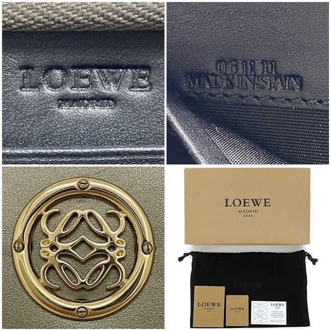 Loewe Round Zipper Long Wallet Brown