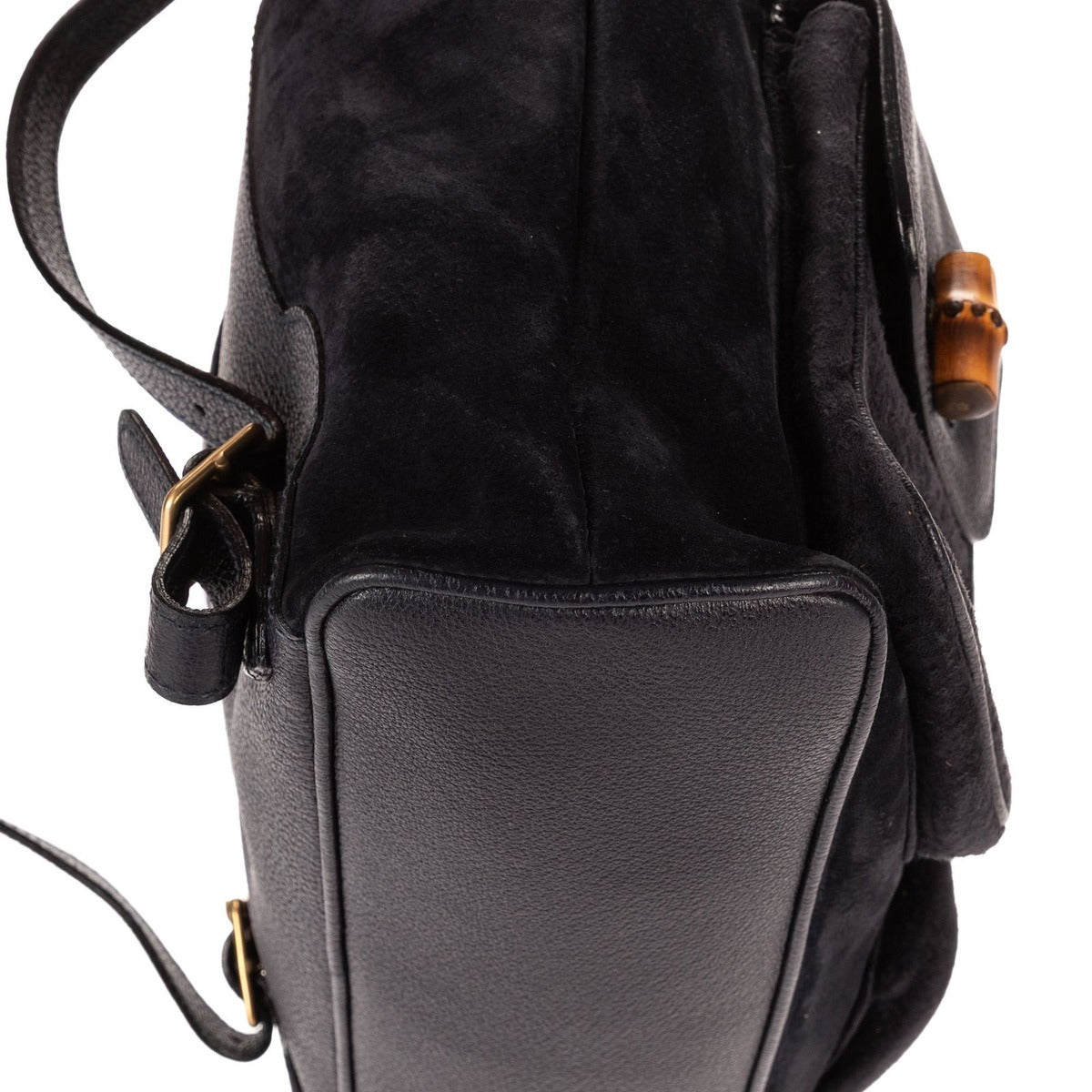 Gucci Rajivanbu Backpack Blue Suede Leather — view 7