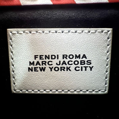 Fendi Sunshine Shopper Mini Handbag 2WAY Leather 8bs051 Red White Marc Jacobs