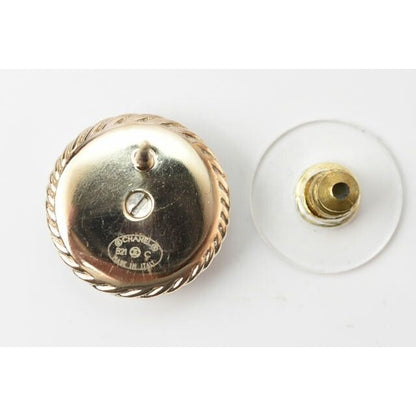 Chanel Circle Motif Logo CC Gold Rhinestone — view 4