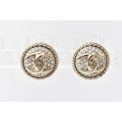 Chanel Circle Motif Logo CC Gold Rhinestone — view 5